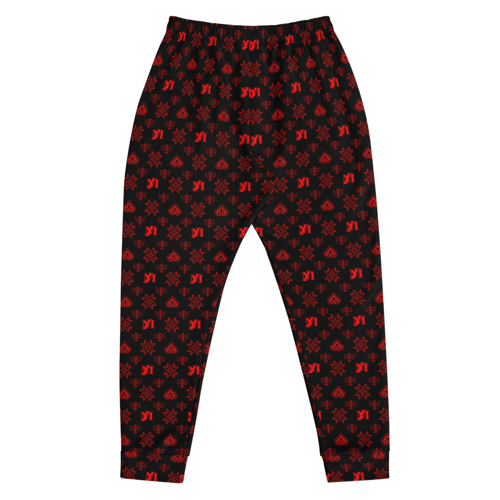 Unisex Monogram Joggers (Crimson)