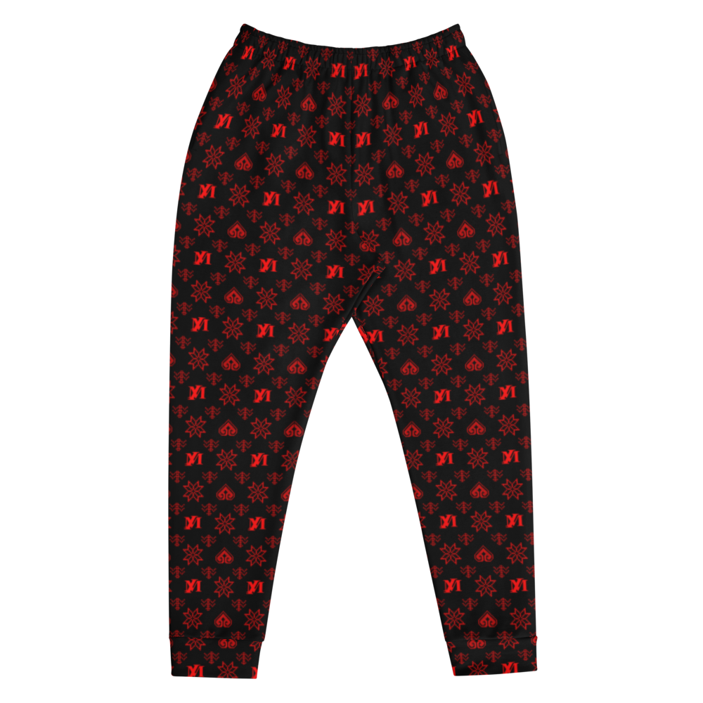Unisex Monogram Joggers (Crimson)