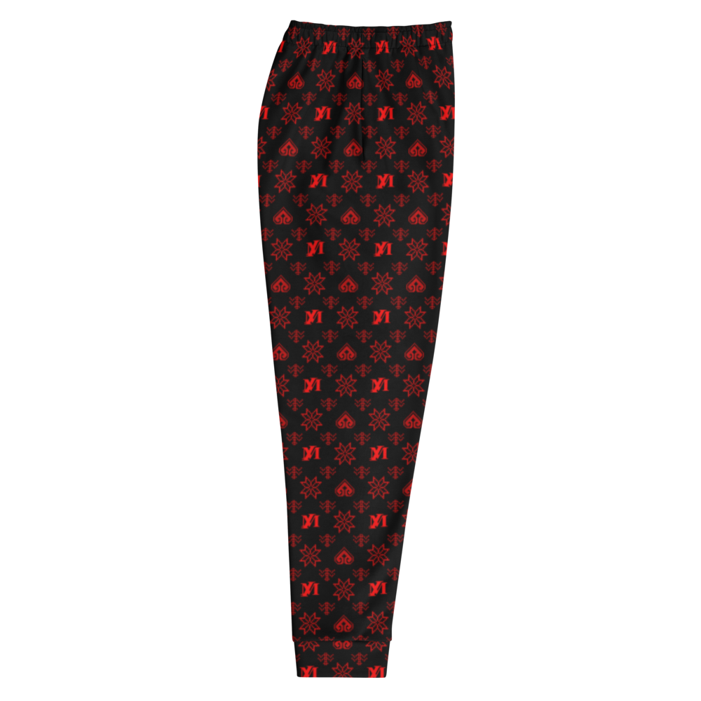 Unisex Monogram Joggers (Crimson)
