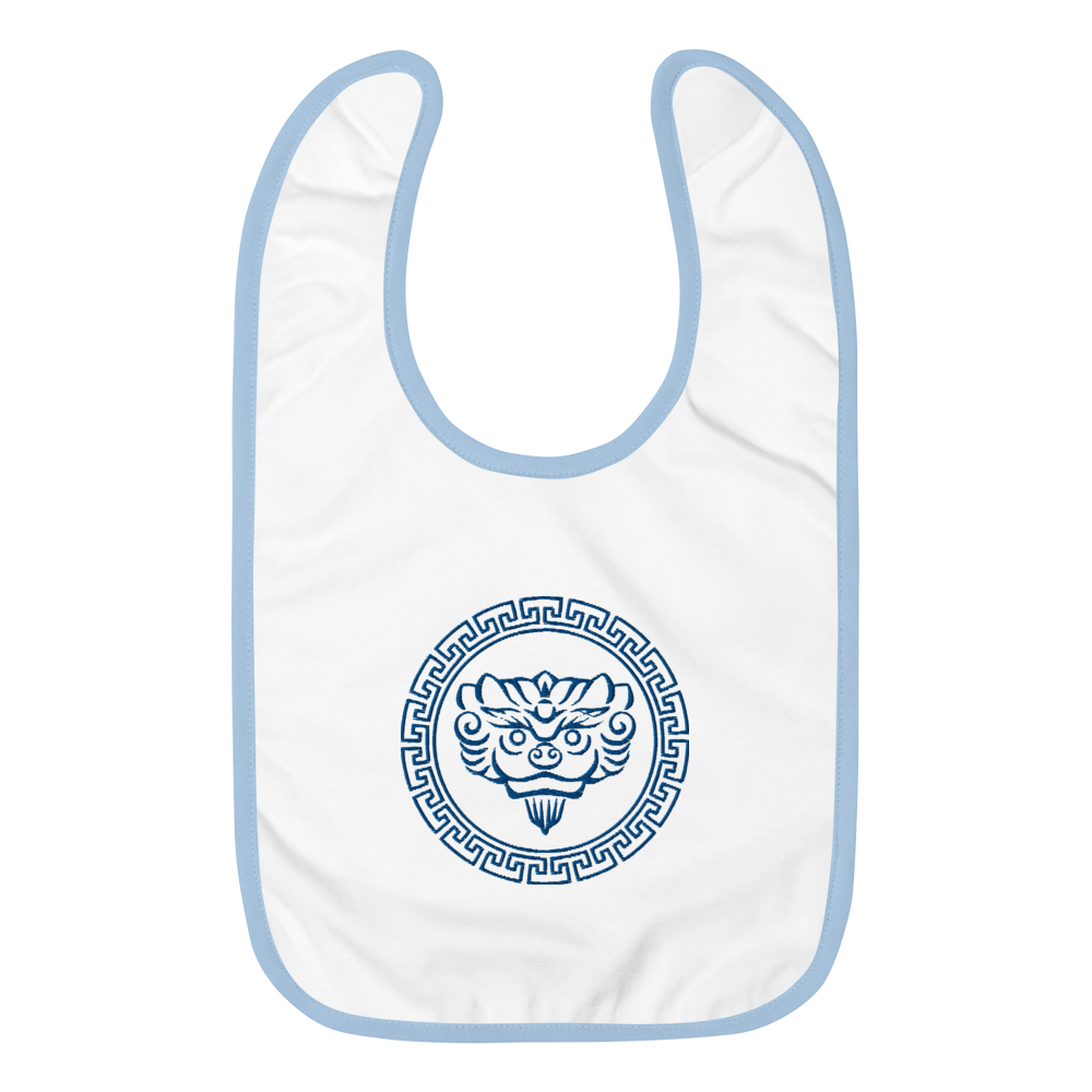 Mystic Baby Bib (Royal Blue Embroidered)
