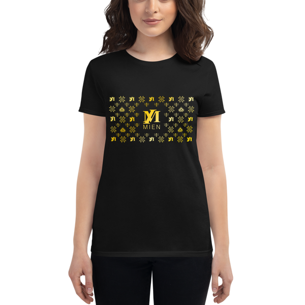 Golden Monogram Letter M | Kids T-Shirt