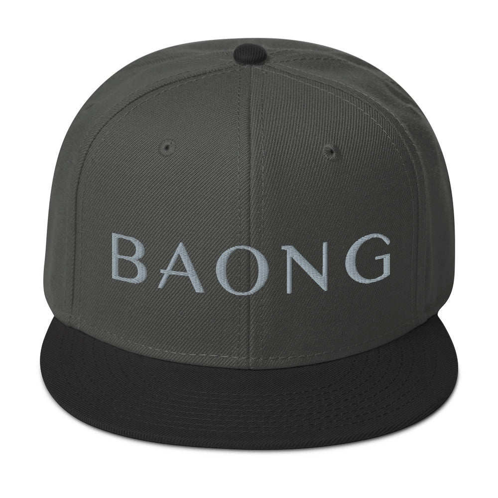BAONG Embroidered Snapback (Silver)