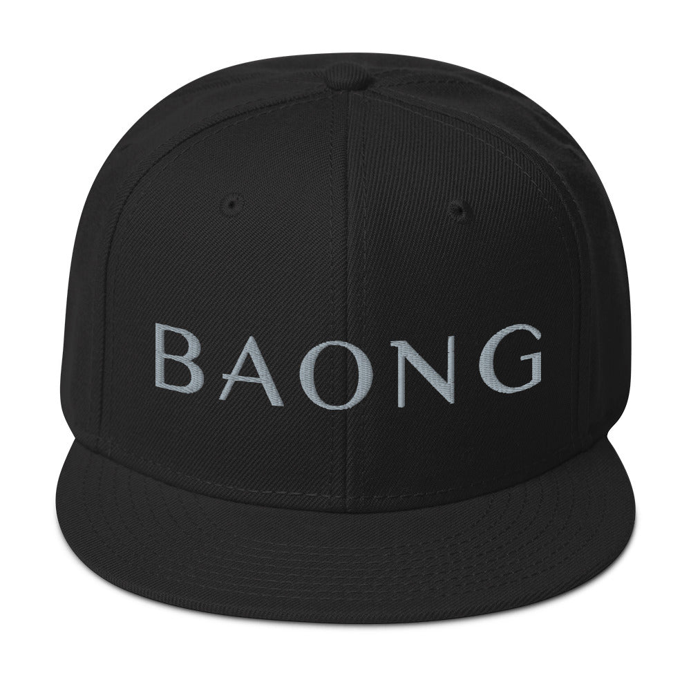 BAONG Embroidered Snapback (Silver)