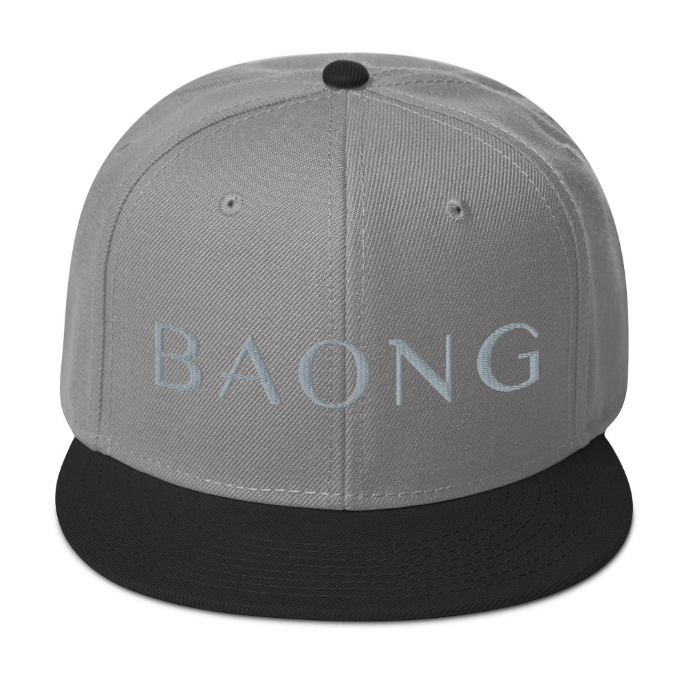 BAONG Embroidered Snapback (Silver)