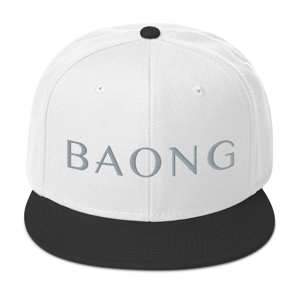BAONG Embroidered Snapback (Silver)