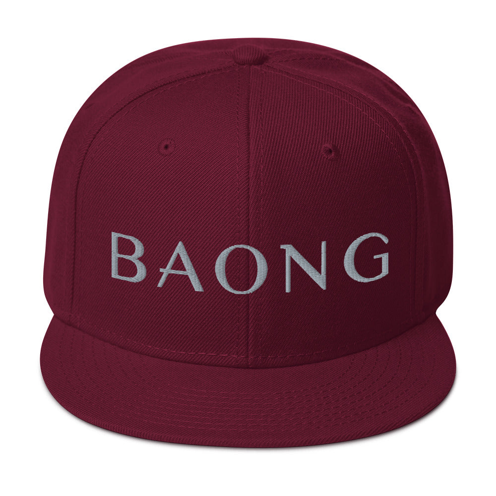 BAONG Embroidered Snapback (Silver)