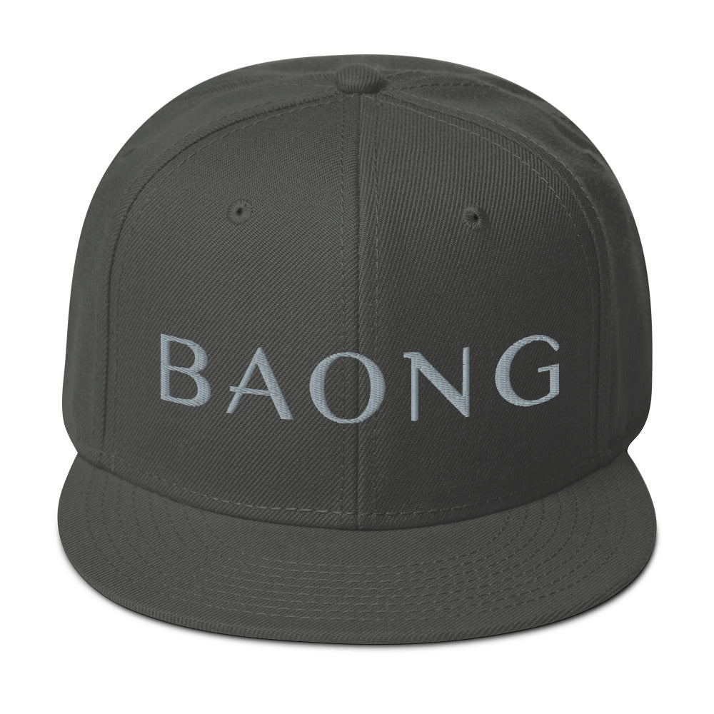 BAONG Embroidered Snapback (Silver)
