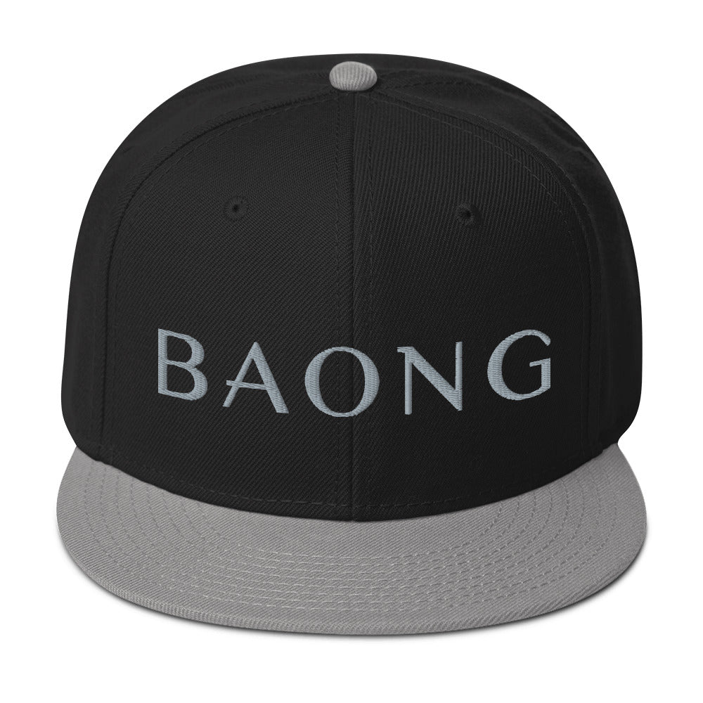 BAONG Embroidered Snapback (Silver)