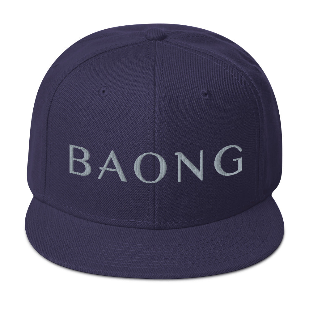 BAONG Embroidered Snapback (Silver)