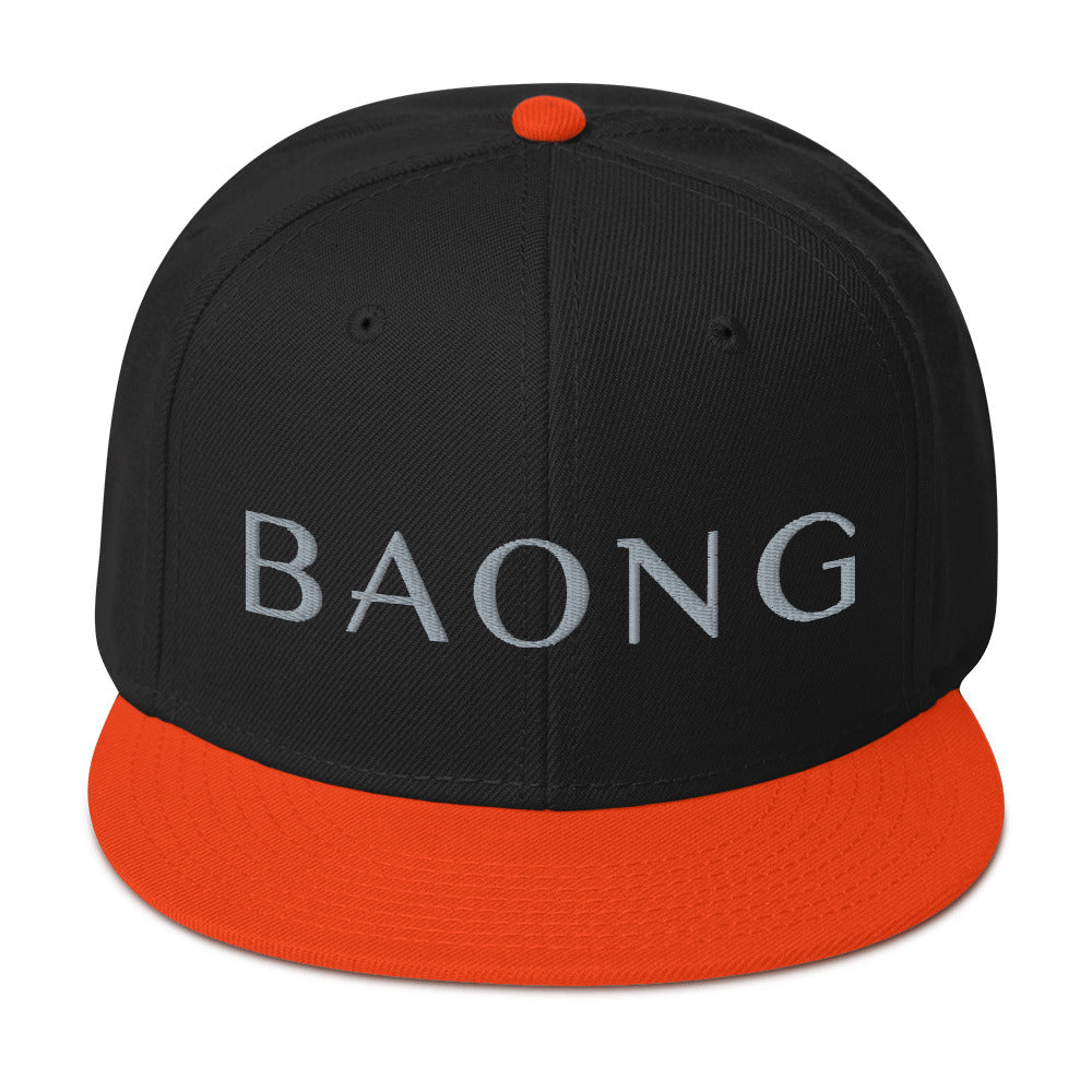 BAONG Embroidered Snapback (Silver)
