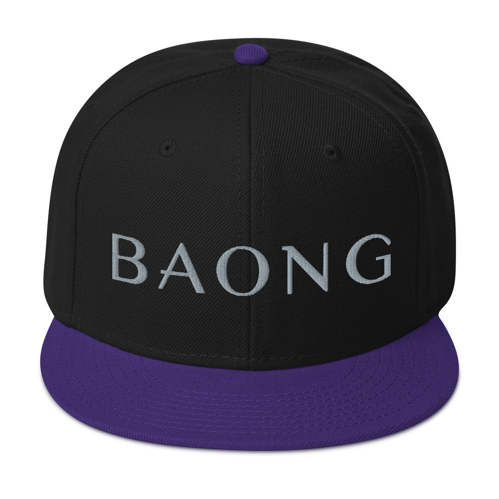 BAONG Embroidered Snapback (Silver)