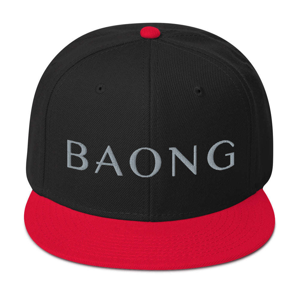 BAONG Embroidered Snapback (Silver)