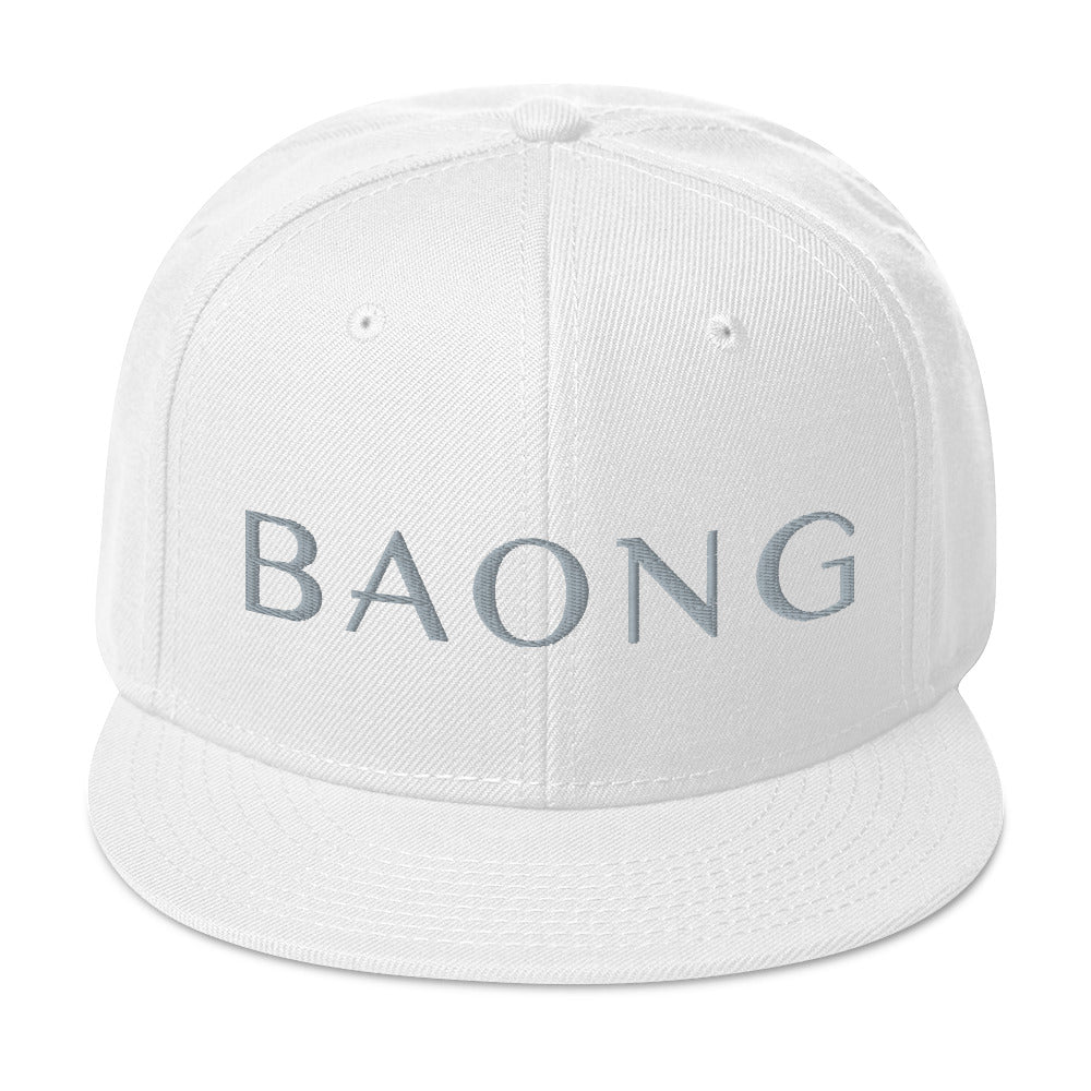BAONG Embroidered Snapback (Silver)