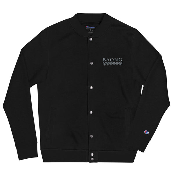 BAONG Elevate Champion Bomber Jacket (Silver Embroidered)