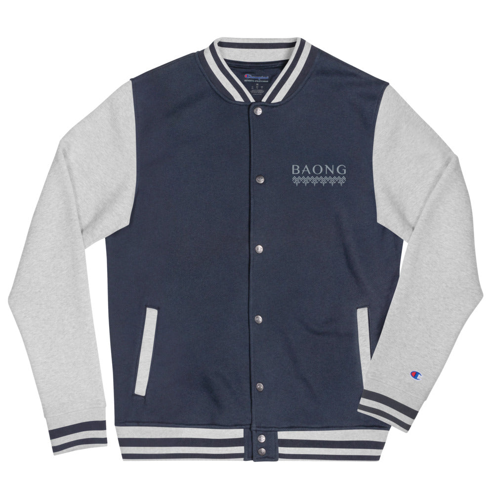 BAONG Elevate Champion Bomber Jacket (Silver Embroidered)