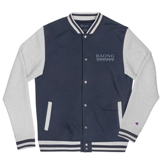 BAONG Elevate Champion Bomber Jacket (Silver Embroidered)