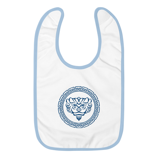 Mystic Baby Bib (Royal Blue Embroidered)