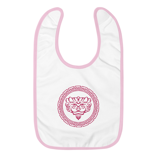 Mystic Baby Bib (Pink Embroidered)