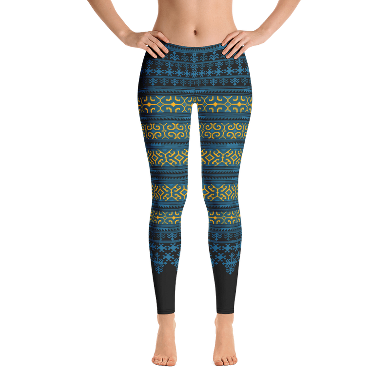 Women Tribal Style Printed Leggings High Waisted Yoga Pants Full