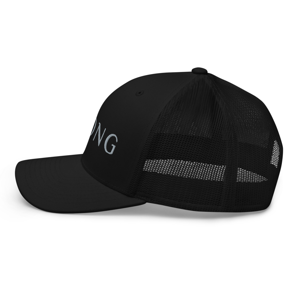 BAONG Embroidered Trucker Cap (Silver)
