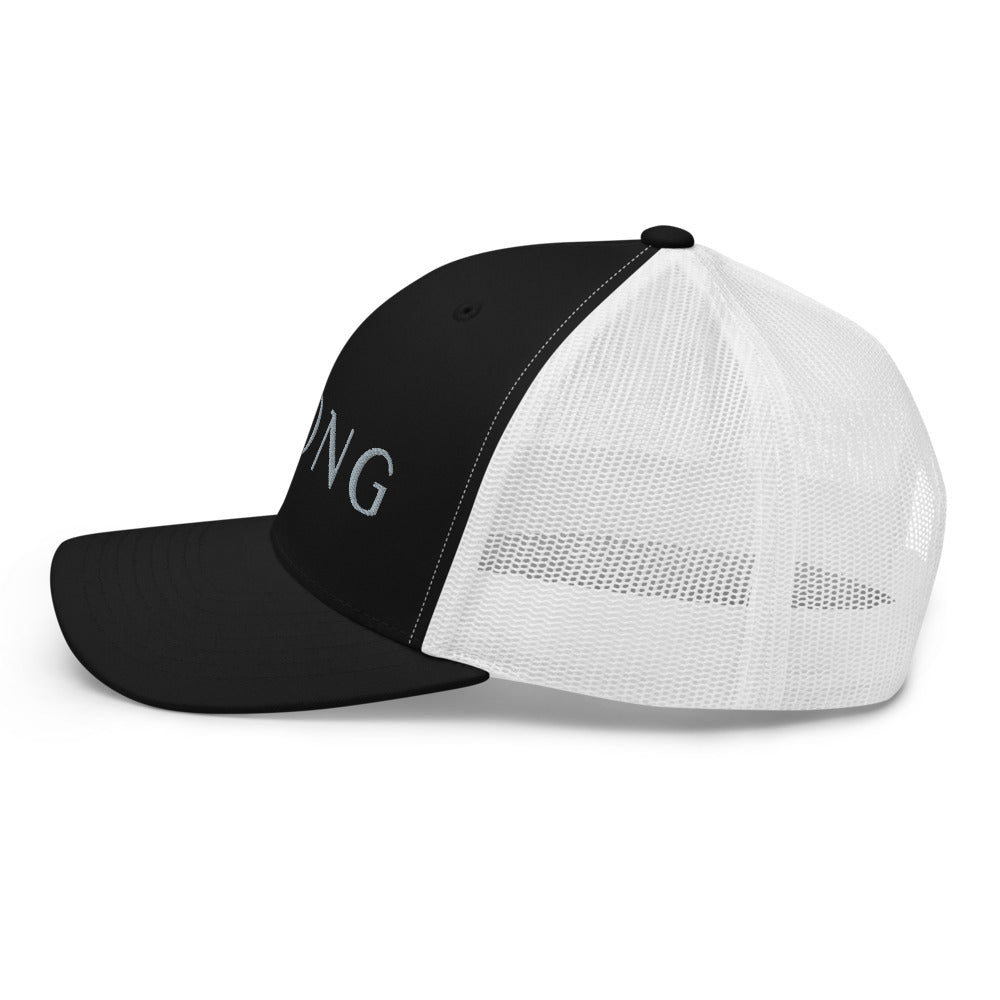 BAONG Embroidered Trucker Cap (Silver)