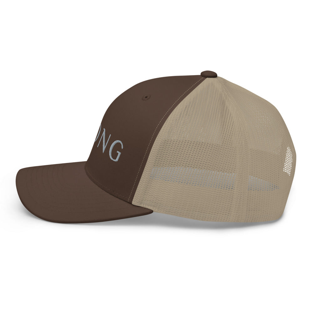 BAONG Embroidered Trucker Cap (Silver)