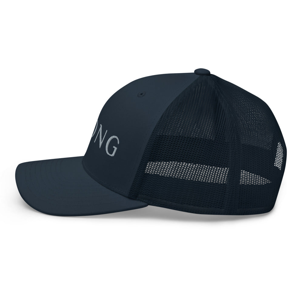 BAONG Embroidered Trucker Cap (Silver)