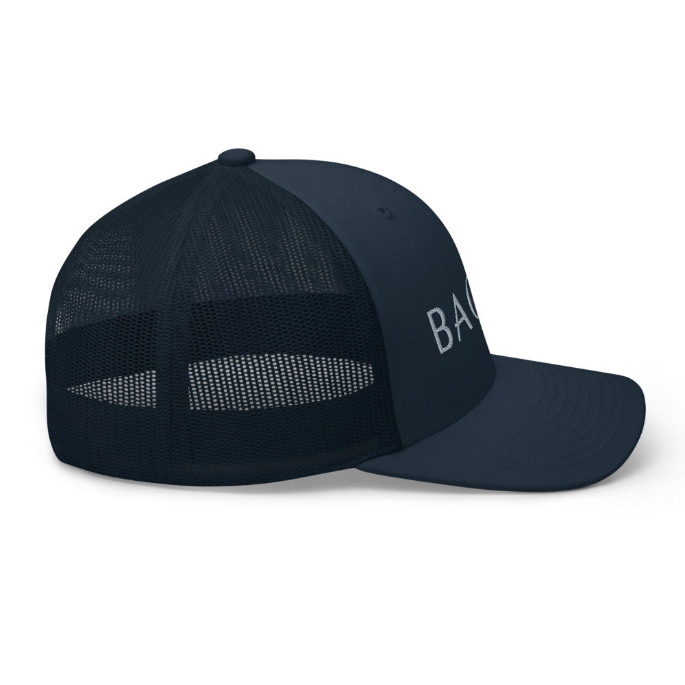 BAONG Embroidered Trucker Cap (Silver)