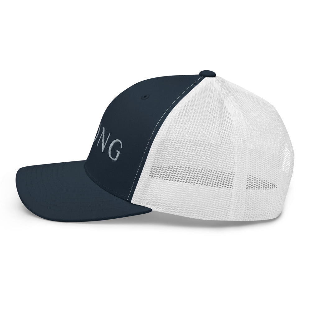 BAONG Embroidered Trucker Cap (Silver)
