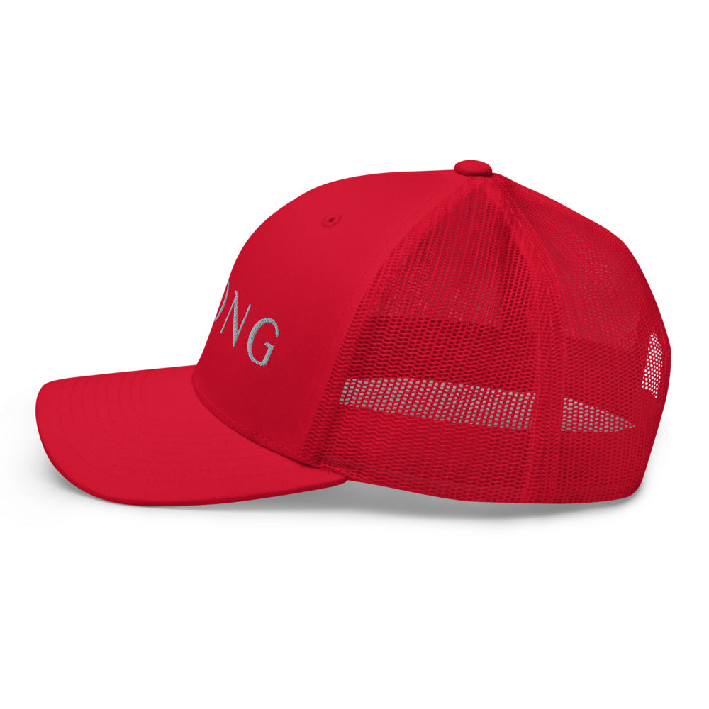 BAONG Embroidered Trucker Cap (Silver)