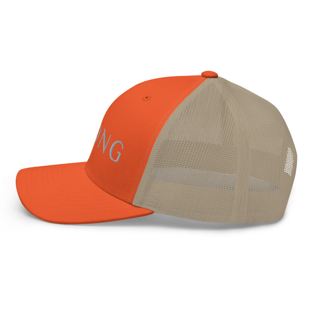 BAONG Embroidered Trucker Cap (Silver)