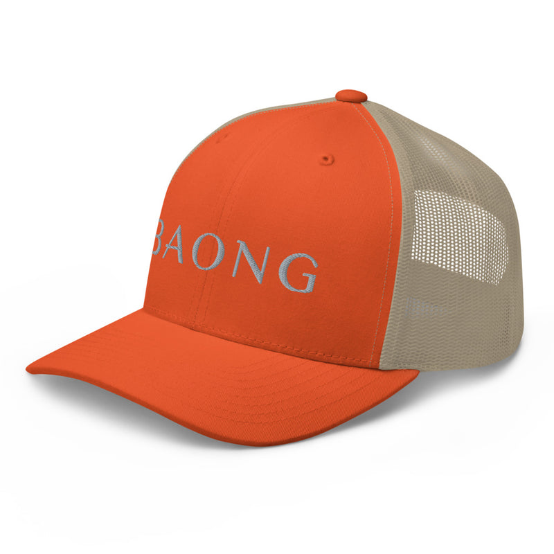 BAONG Embroidered Trucker Cap (Silver)